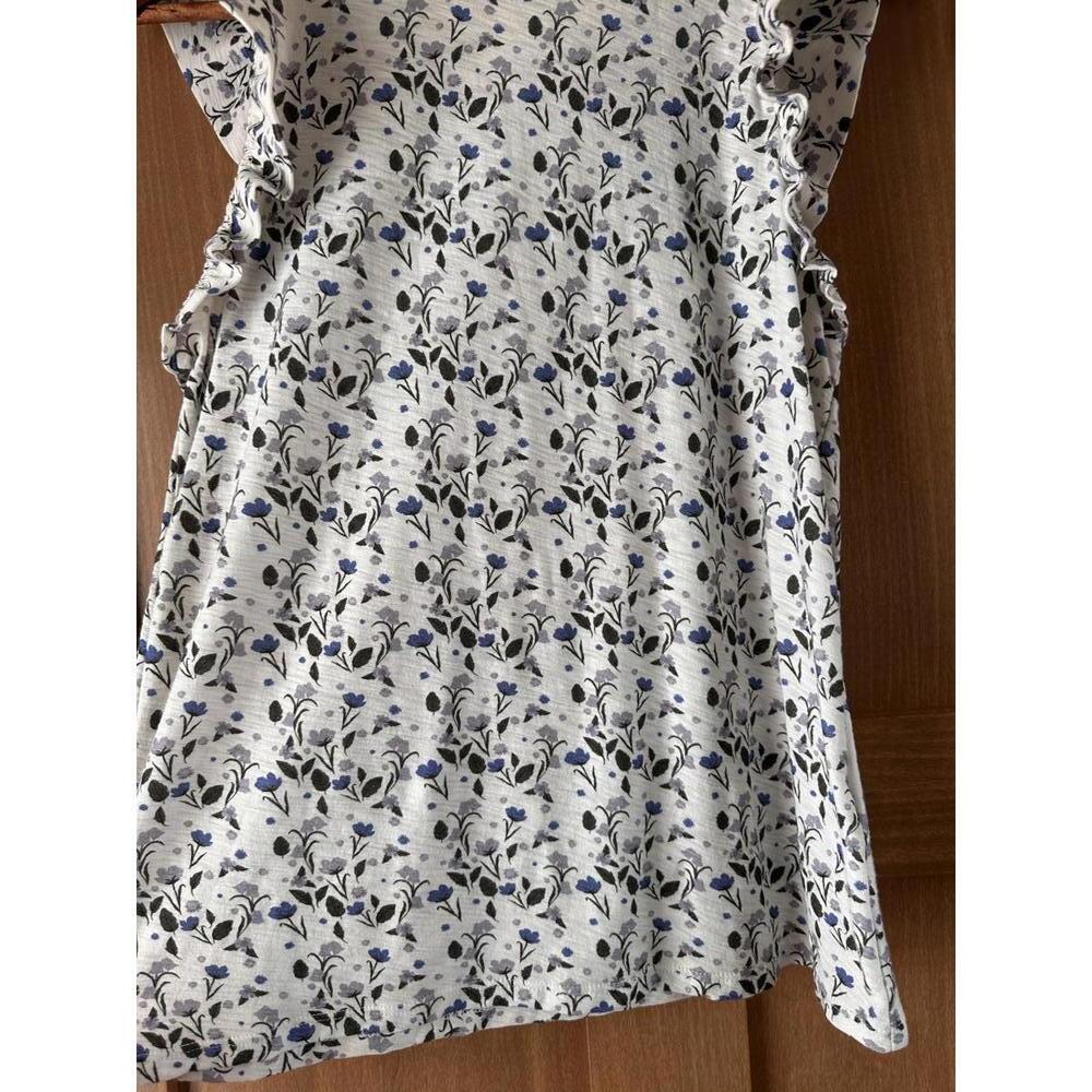 Nation LTD Paulette Ruffle Sleeve Tank Top in Cottage Floral Women’s size Small - Picture 3 of 13